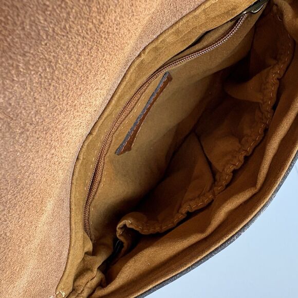 Patricia Nash Norwich Leather Crossbody Bag-Marigold Harvest Boho Floral Suede - Picture 9 of 13